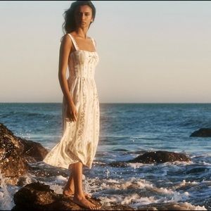 Reformation Maegan Linen Dress - Heath